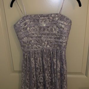 Max and Cleo size 2 formal dress plum gold never worn strapless